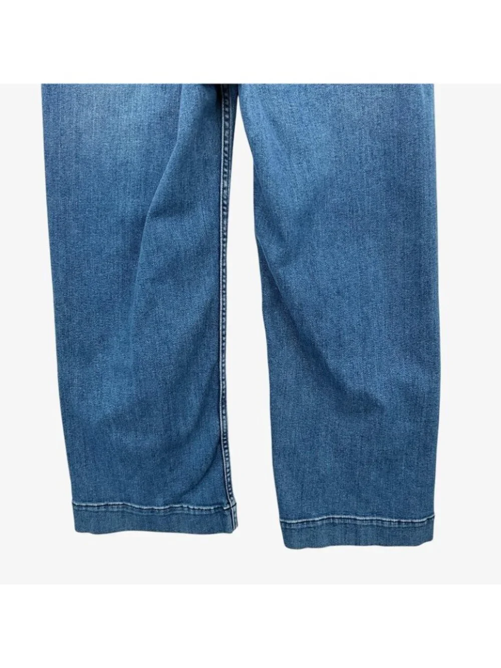 Maeve The Colette Wide Leg Jeans Womens 27 Blue High Rise Crop Denim Stretch